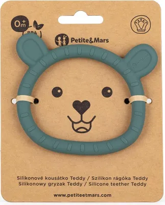 Obrázek produktu pro PETITE&MARS Kousátko silikonové Teddy Misty Green 0m+