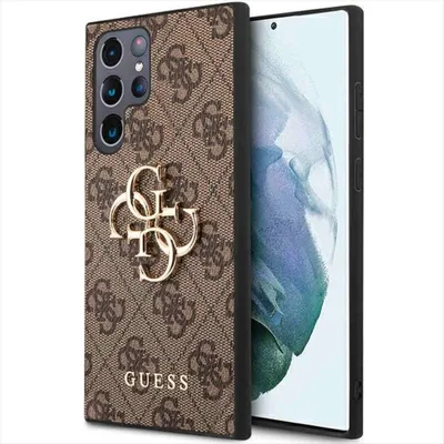 Produktbild von Guess 4G Big Metal Logo - Hülle Samsung Galaxy S23 Ultra (brązowy)