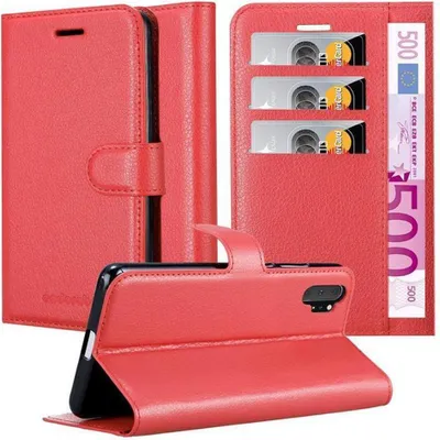 Obrázok produktu pre Cadorabo puzdro pre Samsung Galaxy NOTE 10 PLUS ochranné puzdro v červenej farbe puzdro na mobilný telefón kryt magnetické zatváranie