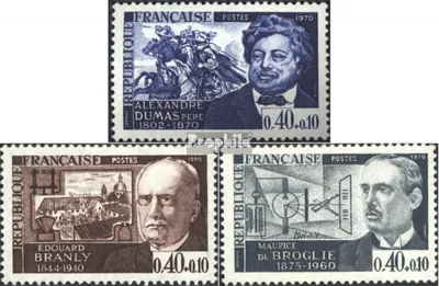 Produktbild von Briefmarken Frankreich 1970 Mi 1707-1709 (kompl.Ausg.) postfrisch Persönlichkeiten