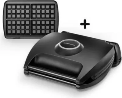 Produktbild von LAGRANGE 089001, 4 Waffel(n), Rechteckig, Schwarz, 1700 W, 15,5 cm, 10 cm