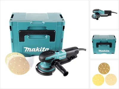 Image de Makita BO 6050 J 750 W 150 mm Ponceuse rotative excentrique dans Coffret Makpac