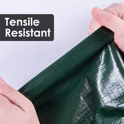 Obrázok produktu pre vodotesná ochranná plachta, 5 x 6 m, 150 g/m², PE, odolná voči UV žiareniu, odolná voči oderu, zelená