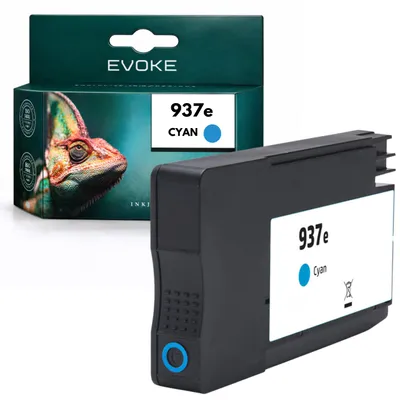 Immagine prodotto di Cartucce compatibili per stampante HP 937e 4S6W5NE, colore ciano, capacità 26 ml, resa di 1.650 pagine, compatibili con i modelli 9110b, 9120b, 9130b e 9720e, Immagine generata dall'IA