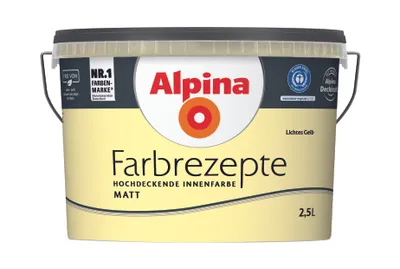 Produktbild von Alpina Farbrezepte Lichtes Gelb matt 2,5 Liter