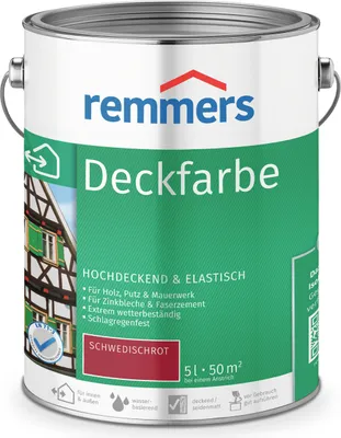 Produktbild von Remmers Deckfarbe schwedischrot 5 l, Holzlack
