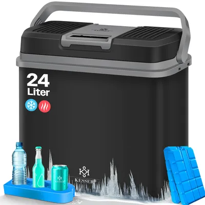 Produktbild von KESSER® 24 Liter Kühlbox | KÜHLT und WÄRMT | Thermo-Elektrische Kühlbox 12 Volt und 230 Volt | Mini-Kühlschrank | für Auto und Camping | + |  Mini-Kühlschrank  | Auto und Camping