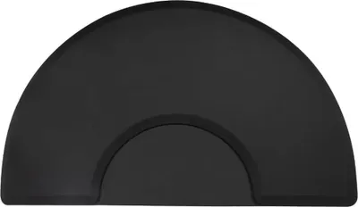 Zdjęcie produktu dla Mata do fotela fryzjerskiego Bodenmatte - Antyzmęczeniowa - Antypoślizgowa - Pianka poliuretanowa - Półkółko - 91 x 152 cm - Czarna