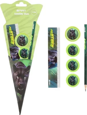Produktbild von Spirit Schultüte 35 cm gefuellt 7-teilig, Motiv:Panther
