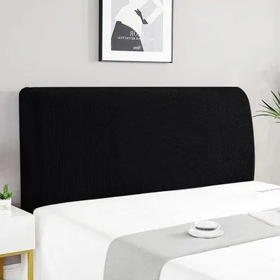 Produktbild von Famanu Kopfteilbezug elastisch - schützender Überzug - Kopfteilhülle - gepolsterte Abdeckung - 120-140 cm - schwarz