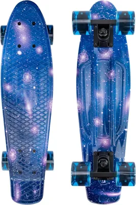 Zdjęcie produktu dla Mini Cruiser Skateboard 22 cali, niebieski, do użytku miejskiego