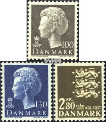 Produktbild von Briefmarken Dänemark 1975 Mi 584-585,586 (kompl.Ausg.) postfrisch Königin Margarethe II