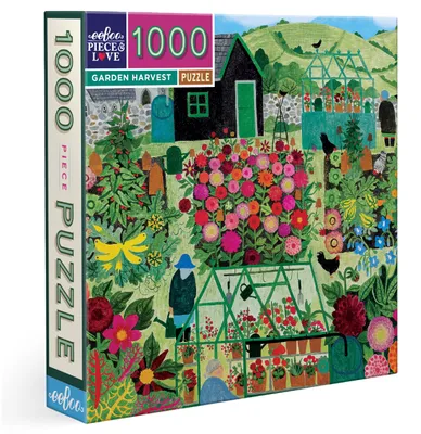 Image de eeBoo - Jardin Récolté, puzzle pour adultes de 1000 pièces, fabriqué à partir de carton recyclé, aux couleurs vives, avec un motif charmant