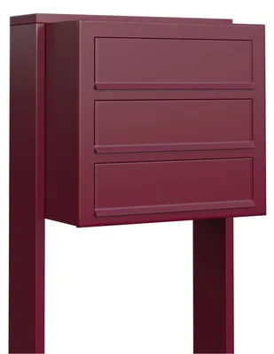 Produktbild von Briefkastenanlage Cube for Three in Rot