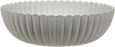 Produktbild von Pflanzgefäß Ø 30x9cm rund Kunststoff grau gewischt Pflanzschale Blumentopf Deko