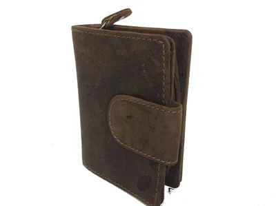 Produktbild von braune Fettleder Börse Reißverschlussbörse Münzbörse Leder hunter brown