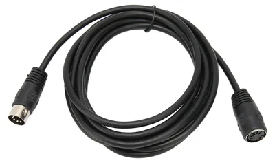 Image de Câble d'extension MIDI 5 broches, adaptateur robuste avec connecteur DIN mâle vers femelle, pour clavier électronique, guitare, longueur de 2,9 mètres