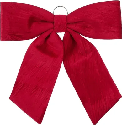 Produktbild von Mica Decorations Deko-Schleife Bordeaux 57x63x3 cm – große wiederverwendbare Weihnachtsschleife für Tür, Baum & Geschenke