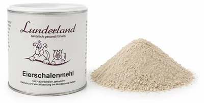 Produktbild von Lunderland Eierschalenmehl 300g gemahlen Einzelfuttermittel für Hunde und Katzen