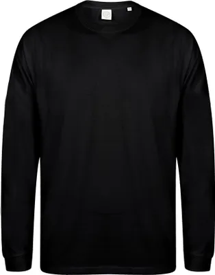 Obrázok produktu pre Skinnifit Pánske tričko s nápisom, dlhý rukáv RW4747 (L) (Black)