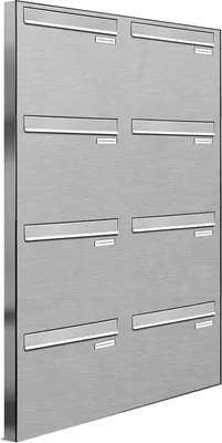 Produktbild von 8er V2A Edelstahl Briefkasten-Anlage Tür- Zaundurchwurf