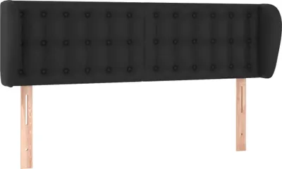 Produktbild von vidaXL Kopfteil mit Ohren Schwarz 147x23x78/88 cm Kunstleder