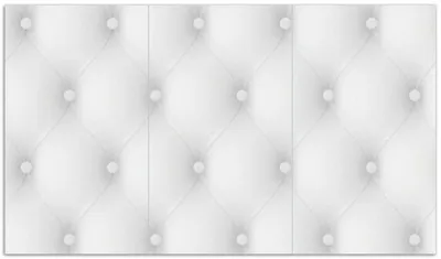Produktbild von Wallario Herdabdeckplatte aus Glas, Größe 90 x 52 cm 3-teilig, Motiv Weiße Ledertür