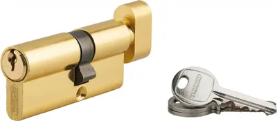 Image de Cylindre de serrure à bouton Ecopro, 30Bx40mm, laiton, 3 clés - SP