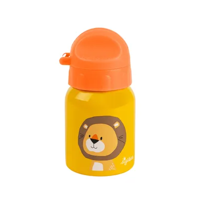 Immagine prodotto di sigikid Trinkflasche Löwe, Kindertrinkflasche, Kinder Flasche, Wasserflasche, Edelstahl, Gelb, 250 ml, 25115