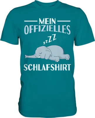 Produktbild von Offizielles Schlafshirt Nachthemd Schlafanzug Pyjama Elefant T-Shirt – Diva Blue / S
