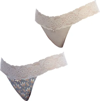 Produktbild von Janira Pack-2 Coquettes Baumwollstrings 1032357 für Damen