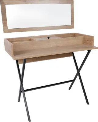 Produktbild von Skye Decor, Zurich, Schminktisch, Nussbaum, 100 % MELAMINBESCHICHTETE SPANPLATTEN, 100 x 89 x 50 cm