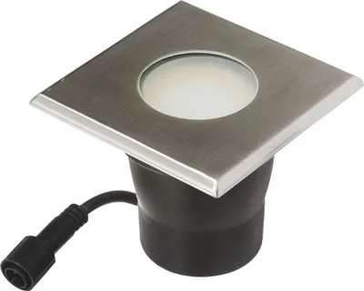 Image de Easy Connect LED encastrable acier inoxydable carré 12x12cm IP65 4W GU10 320lm blanc chaud 3000K