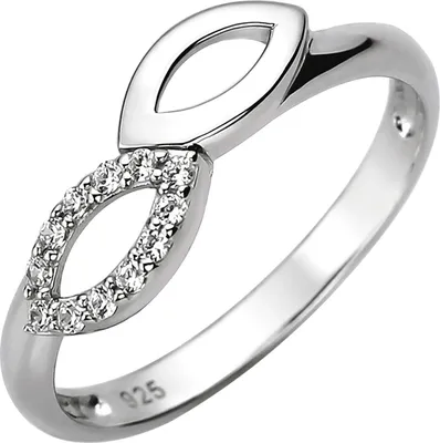 Produktbild von Ring aus 925 Silber 12 Zirkonia Silberring Fingerring Fingerschmuck rhodiniert Innenumfang 52mm  Ø16.6mm