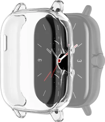 Immagine prodotto di Custodia integrale subtel in TPU compatibile con Amazfit GTS 2 cover di protezione completa per smartwatch o bracciale fitness, guscio Trasparente, paraurti evita danni