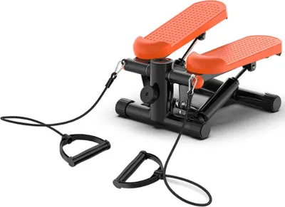 Produktbild von Mini-Stepper, Treppenstepper, Fußspanner, Tragfähigkeit 100 kg, ausgestattet mit Widerstandsband, geeignet für Heim- und Outdoor-Übungen, Orange