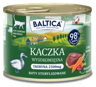 Zdjęcie produktu dla BALTICA SMAKI REGIONÓW Kot dorosły Kaczka 185g 185g
