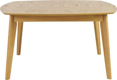 Produktbild von Miliboo - Skandinavischer quadratischer Esstisch in hellem Eichenholz L140 cm LEENA