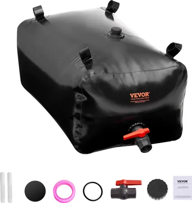 Obrázek produktu pro VEVOR 240L/63,4 galonů měchýř na vodu, přenosná nádrž na vodu pro obytné vozy, 1000D PVC, skládací nádrž na vodu, měkký vak na vodu