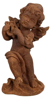 Obrázek produktu pro Clayre & Eef dekorativní figurka anděla 14 cm hnědý polyresin