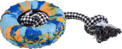 Obrázek produktu pro DUVO+ Gumový kroužek s lanem 35x19x4,5cm hračka pro psy, 65361112