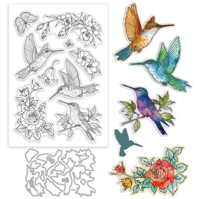 Productafbeelding van Silikonstempel en Stanzvormen Set voor DIY Scrapbooking en Kaartenmaken