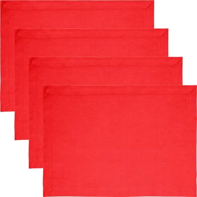 Produktbild von REDBEST Tischset Tulsa" 4er-Pack rot 35x50 cm"