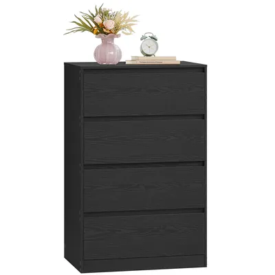 Produktbild von VASAGLE Kommode, Aufbewahrungsschrank, mit 4 Schubladen, für Schlafzimmer, 40 x 60 x 97,4 cm, modern, schwarz