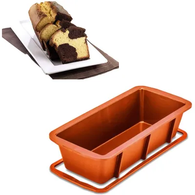 Produktbild von Königskuchenform 24 x 10 cm KASTENFORM Silikon Backform Kuchenform Brotbackform