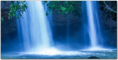 Produktbild von Coloray Bild aus Acryl 120 cm x 60 cm - Wohnzimmer Acrylblock mit Bild Wanddekoration Gehärtetes Acryl Dekoration Küche - Wasserfall Wasserzweige