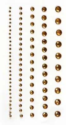 Produktbild von HEYDA Strass-Sticker 75 x 165 cm Ø ca. 2 - 6 mm Acryl goldfarben