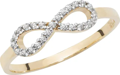 Image de Bague Infini Femme Or 375/1000 avec Oxyde de Zirconium de Culture, 51 (16.2); TRS17055RSL