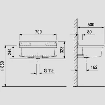 Produktbild von SANIT 60.007.01..0099 maxi Becken mit Überlauf weiß