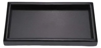 Image de Plateau rectangulaire en bois massif – Plateau en bois polyvalent pour le thé, le café, les collations et les repas – 25 x 18 x 2 cm